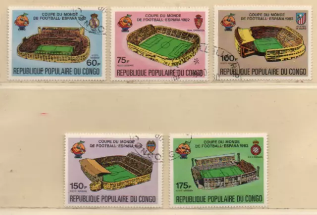 Republik Kongo 1980 MiNr.: 736-740 Fussball WM gestempelt Congo used