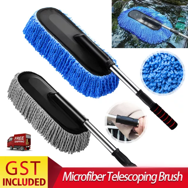 Car Wash Duster Cleaning Microfiber Telescoping Brush Dusting Dust Wax Mop