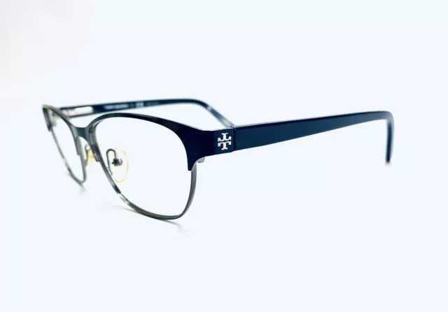 Tory Burch Eyeglasses Clubmaster Cat Eye Black Silver Metal TY1015 113 51 16 135 2