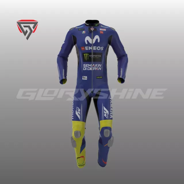 Valentino Rossi Motorcycle Leather Racing Suit Yamaha Movistar MotoGP 2018