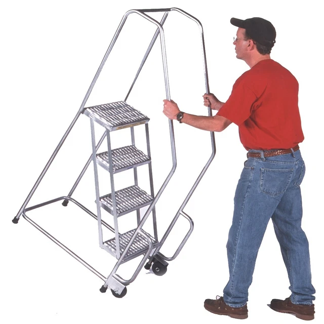 Ballymore Rolling Ladder Overall Height 77.5 in Steps 5 Cap 350 lb