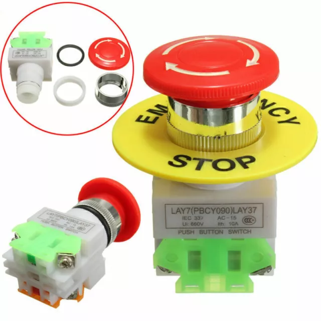 Emergency stop switch emergency switch AC 660V 10A red button Emergency Stop LAY