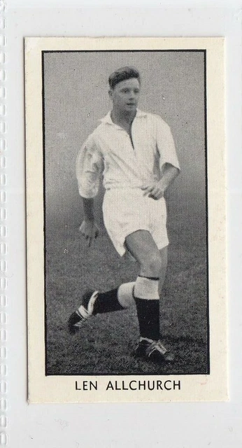 1956 D C Thomson Wizard Famous Footballers set 24 #8 Len Allchurch, Swansea Town