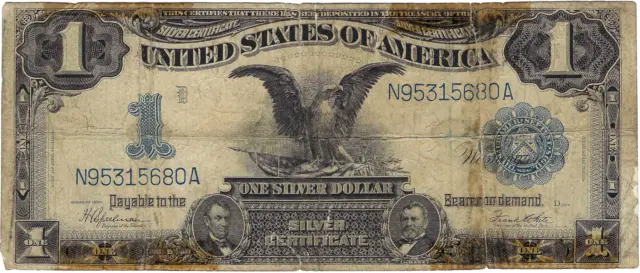 1899 $1 Large Size Silver Certificate, Speelman-White, Circulated Condition