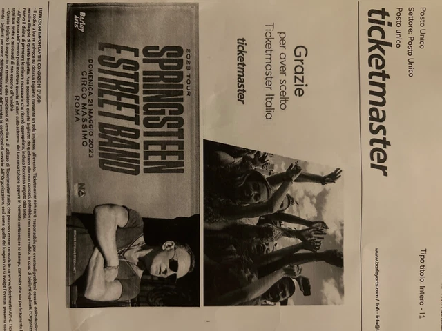 Biglietto concerto Springsteen 21/5/2023