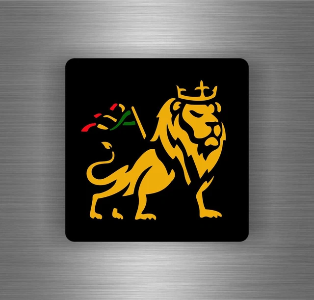 STICKER CAR DECAL rasta reggae JAH lion of judah one love rastafarai ...