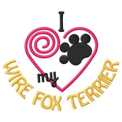 I "Heart" My Wire Fox Terrier Long-Sleeved T-Shirt 1386-2 Size S - XXL