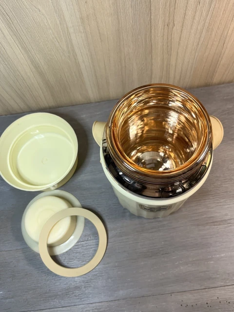 Bouteille Isotherme Vintage Thermos En Métal Et Bakélite - Couleur Verte - Parfait état - France