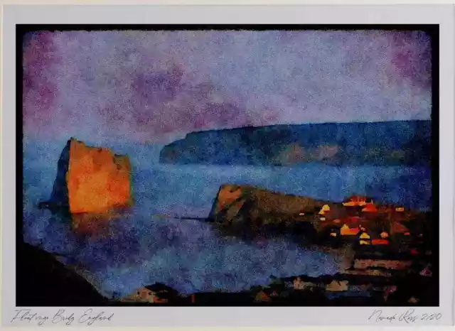 486077 An Evening View Of Perce Rock In Gaspe Quebec Canada Ltd Ed A3 Wat