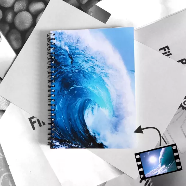 Notebook А5 with FILM INSIDE "Wave", Hand Made. Best gift