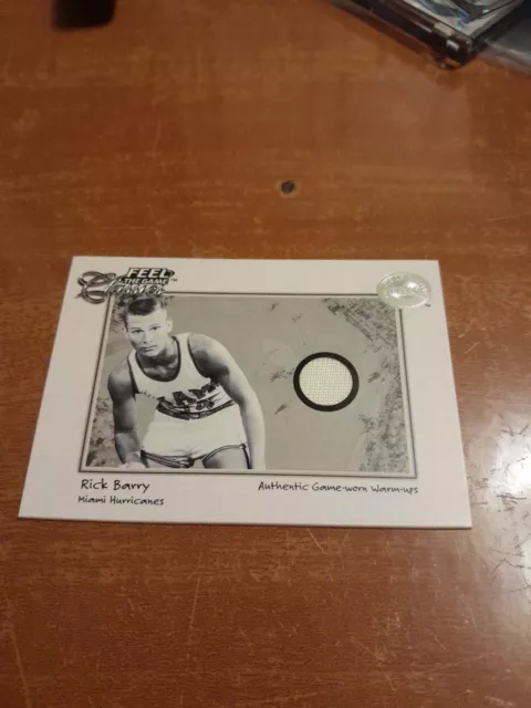 2001 Fleer Greats Of The Game Rick Barry Feel The Game Jersey Miami Hurricanes