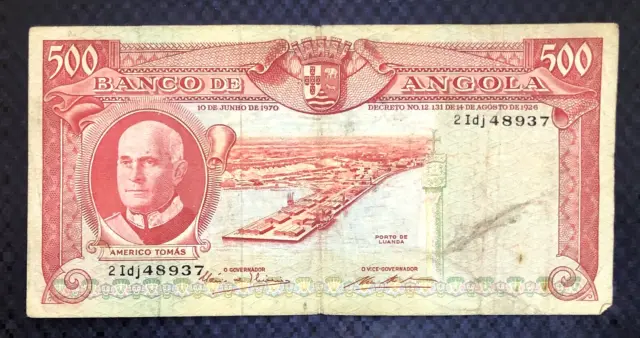 1970 Angola - 500 Escudos - P#97 - Vf - Mb8