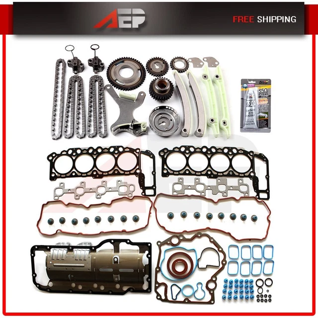 HEAD GASKET TIMING Chain Set Oil Pan Gasket for 0407 Dodge Dakota
