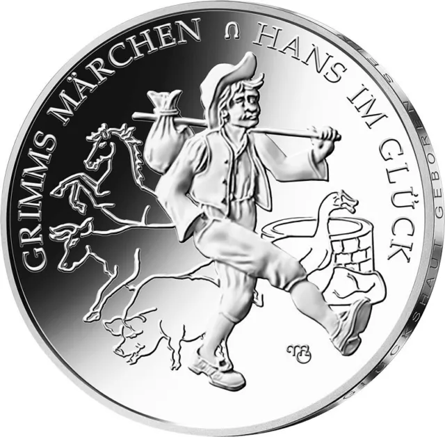 20 Euro Münze - 925 Silber - Märchen Hans Im Glück - Silbermünze - Silberbarren