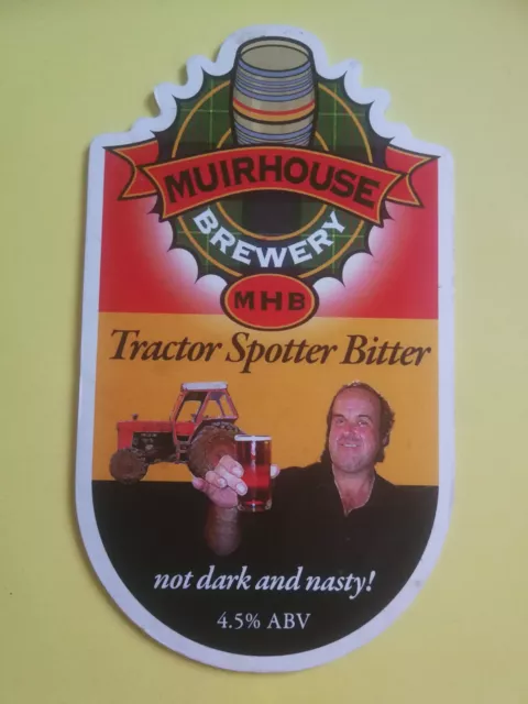 MUIRHOUSE brewery TRACTOR SPOTTER BITTER real ale beer pump clip badge front