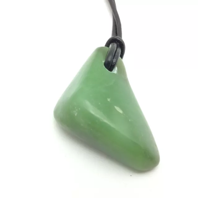 Siberian Jade Pebble Pendant Green Nephrite Jade Stone Necklace Siberia #88