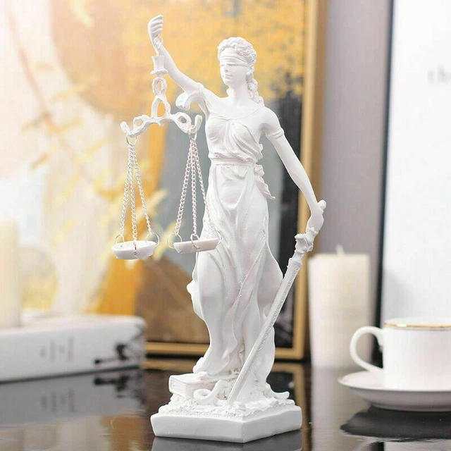 GREEK GODDESS STATUE FIGURINE BLIND LADY JUSTICE SCULPTURE LAWYER GIFT