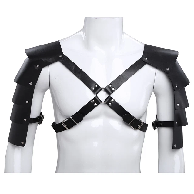 Flovel Herren Brust Harness - Verstellbarer Leder Body Harness Clubwear