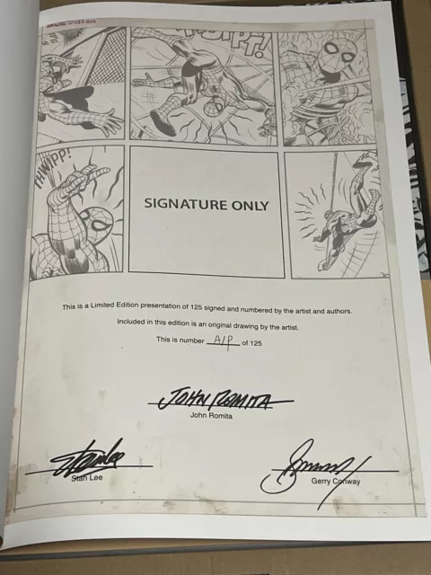 John Romita's Amazing Spider-Man Artist Edition Vol. 2 Hc Artist Proof 3X Signed 2