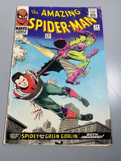 AMAZING SPIDER-MAN #39 (Marvel 1966) Romita Green Goblin classic 1st Print