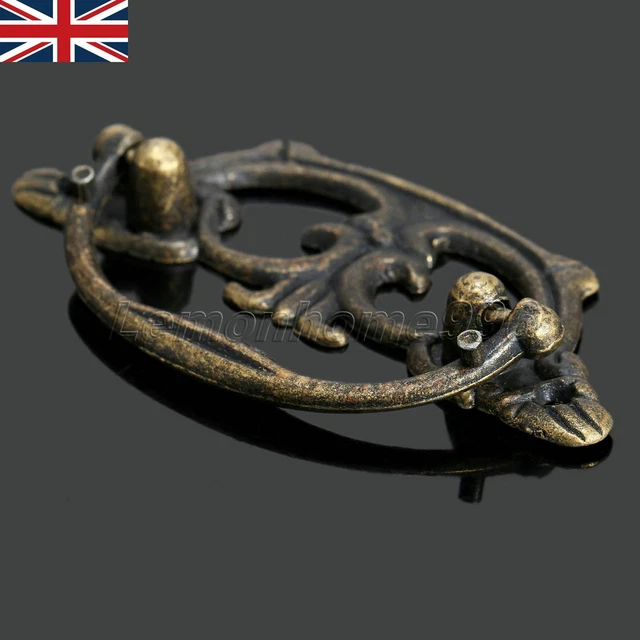 2pcs Antique Pull Handle Door Furniture Dresser Drawer Closet Cabinet Knob HQ
