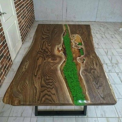 Adora Ovale Créateur Résine Époxy Table Haut Adorable Meuble Cuisine Accessoires Décor 