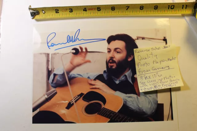 Paul McCartney SS Signed photo Autographed 8x10 FULL BEARDED Beatle GREAT $DEAL