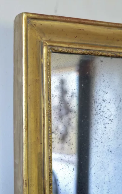 Ancien miroir d'époque restauration doré à la feuille XIX ème . mirror specchio 2