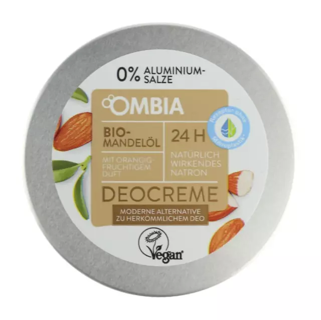 Ombia Deocreme Vegan 24 H Natürlich Wirkendes Natron 0% Aluminium Salze 50ml