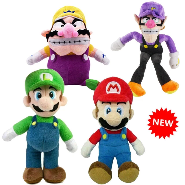 SUPER MARIO BROS Plush Doll Mario Luigi Wario Waluigi Soft Stuffed