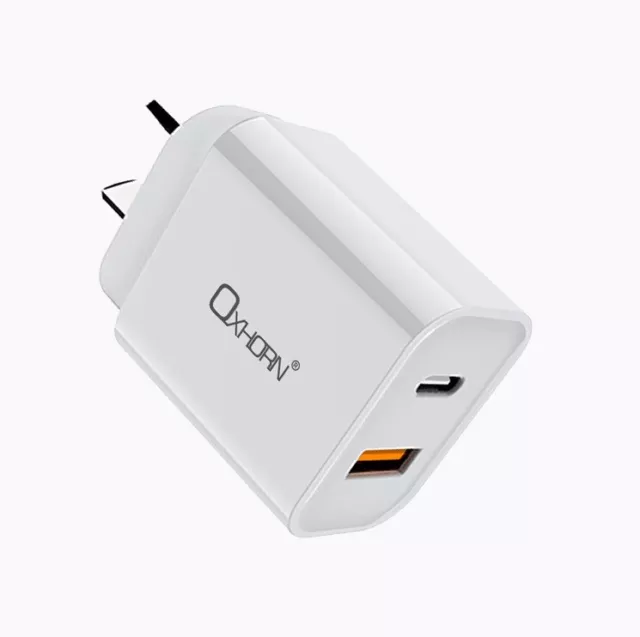 Oxhorn USB Type-C and Type-A 3.0 Quick Charge 20W Charger NB-PD20