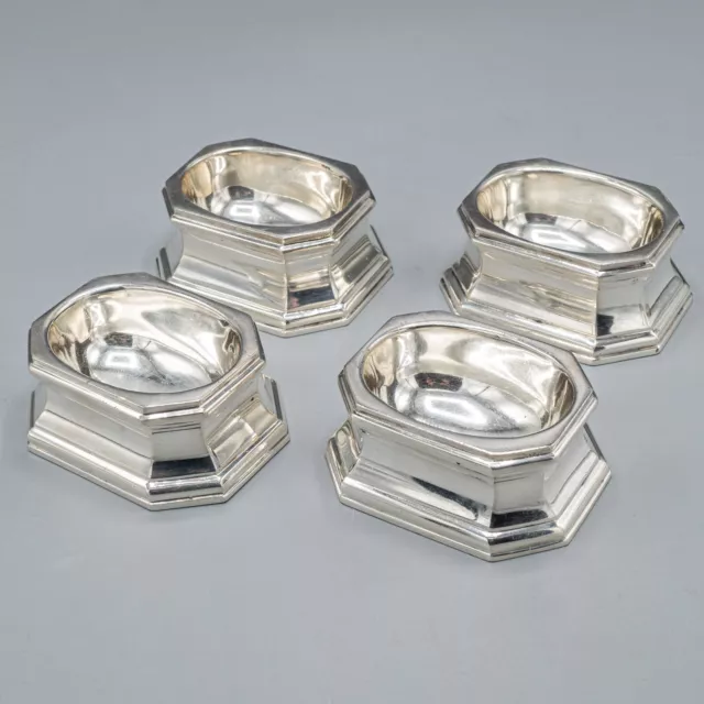 Richard Comyns Sterling Silver Salt Cellers - Set of 4 - FREE USA SHIPPING