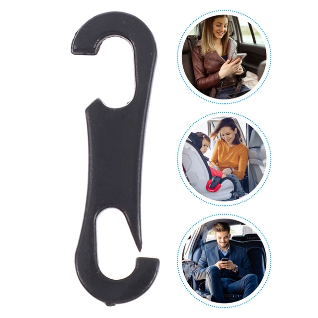 400 pz gancio doppio del cuscino Abs gancio auto per portafoglio gancio veicolo nero