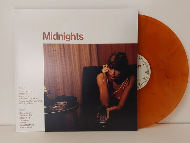 TAYLOR SWIFT MIDNIGHTS Blood Moon Edition Vinyl LP Record Album COLOR