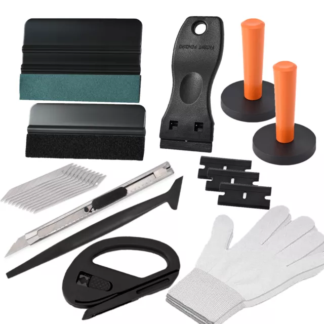 Auto Vinyl Wrap Tools Felt Squeegee 2 Magnets for Window Tint Decals & Vinyl AUS