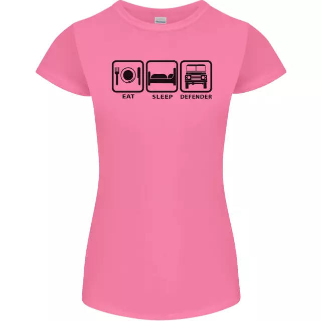 Maglietta da donna Eat Sleep 4X4 Off Road Roading Car Petite Cut 2