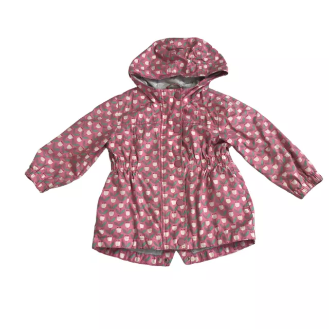 Giacca parka floreale per bambini Next bambina età 1,5-2 cappotto cappuccio cotone leggero