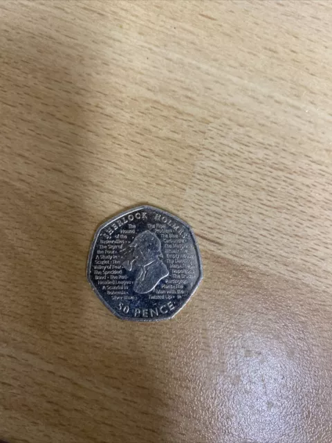 sherlock holmes 50p fifty pence coin 2019