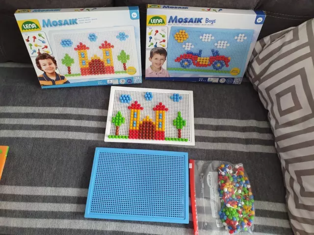 2 Set von Lena - Mosaik Steckspiel , Steckmosaik