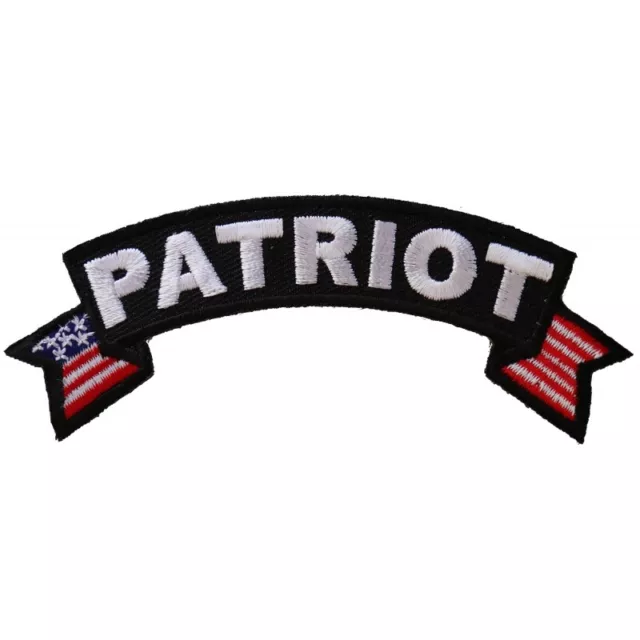 Patch, Small Rocker (Iron-On), Patriot United States Flag Tactical Military