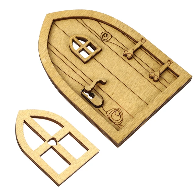 Porta Bambino Modello Miniatura Porta Fata Miniatura Porta Porte Finestre 2 Pz
