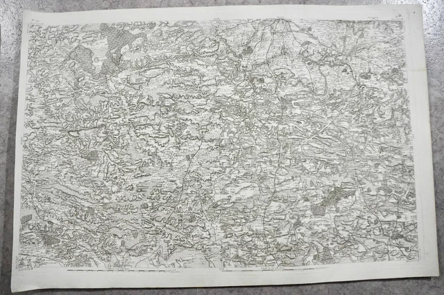 CASSINI CARTE IN PLANO 630mm X 950 mm, 1808, RENNES CHATEAUBRIANT , n°129, 9D,