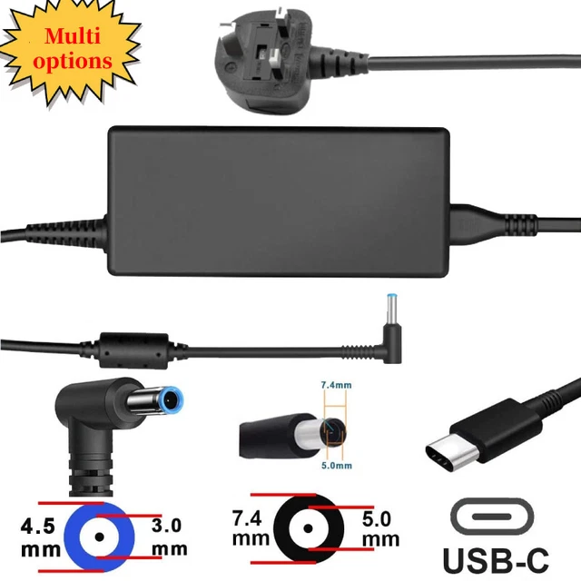thumbnail image 2 of 65W AC Adapter Laptop Charger For HP TPN-Q150 TPNQ150 – 19.5V 3.34A With Power Cord 2 of 4