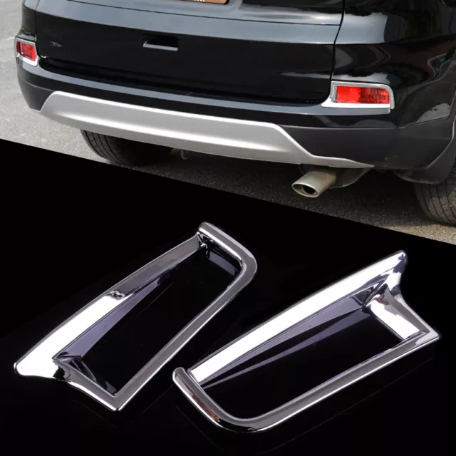 2X Chrome Plated Rear Reflector Fog Light Lamp Cover Fit for Honda CR-V CRV 2016