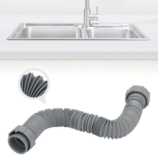 EXPANDABLE TUBULAR DRAIN Tubing Pipe Flexible Sink Drain Pipe Fits
