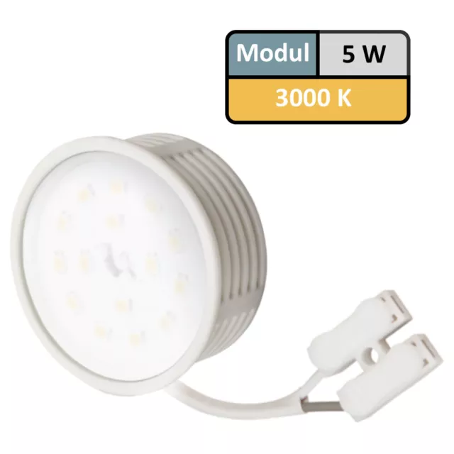 LED Leuchtmittel Sets 230V 5W SMD Module Leuchten mit Milchglas Warmweiss 3000K