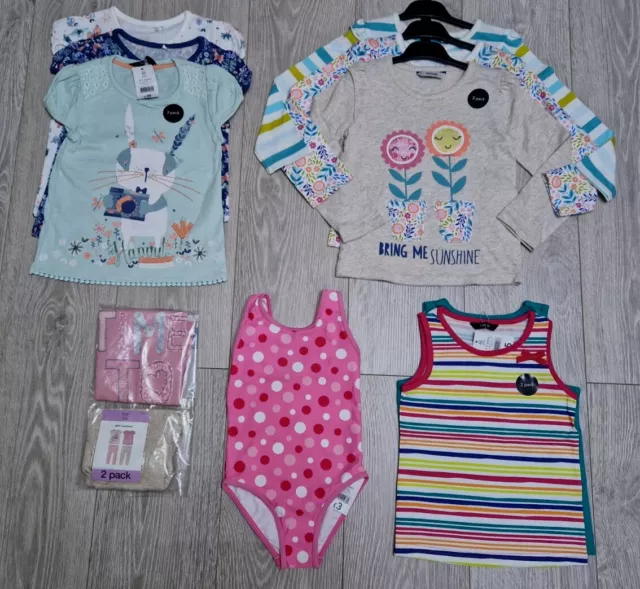 Girls Summer Clothes Bundle Age 4-5 YRS Tshirts Tops Pyjamas NEW