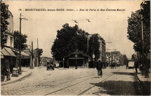 CPA MONTREUIL-sous-WOOD Rue de Paris and Rue Etienne-Marcel (1353934)