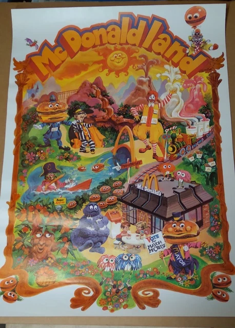 VINTAGE MCDONALD LAND poster $20.50 - PicClick