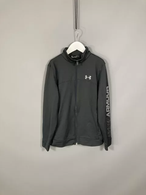 UNDER ARMOUR FULL ZIP Track Top - Youth Large - Black - Great Condition - Boy’s